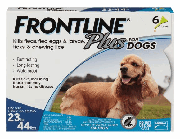 Frontline Plus Dog 23-44 lbs 6 Month