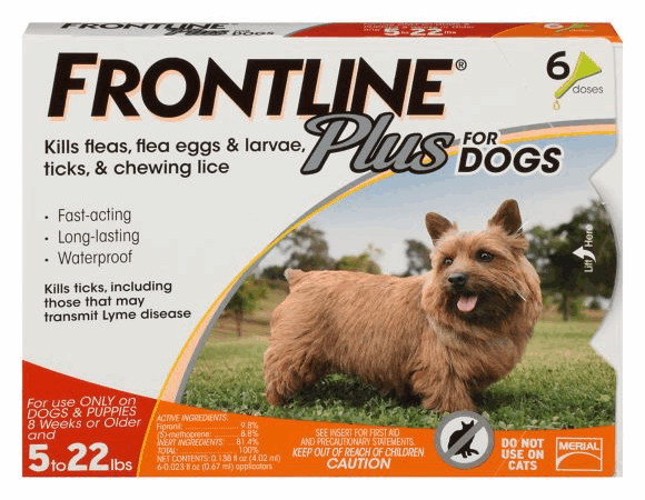 Frontline Plus Dog 0-22 lbs 6 Month
