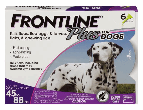 Frontline Plus Dog 45-88 lbs 6 Month
