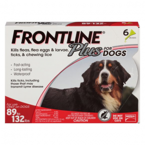 Frontline Plus Dog 89-132 lbs 6 Month
