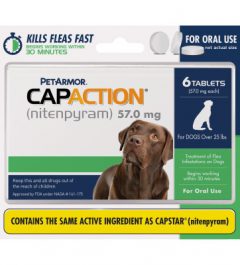 CapAction Green for Dogs 25+lbs 6 Tablets